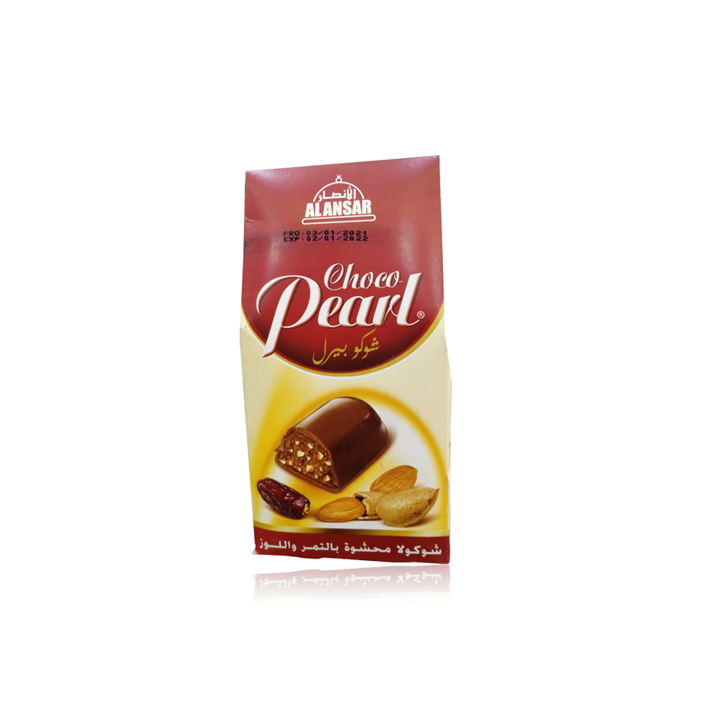 AL ANSAR CHOCO PEARL CHOCOLATE WITH DATES FILLED ALMONDS 200G