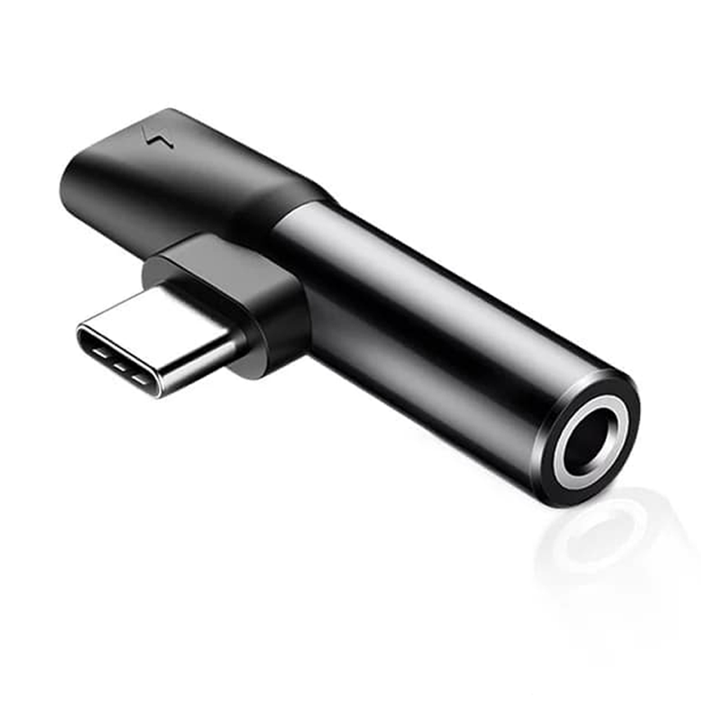 Baseus L41 USB Type C Male to Type-C Female+ 3.5mm Jack Adapter Converter