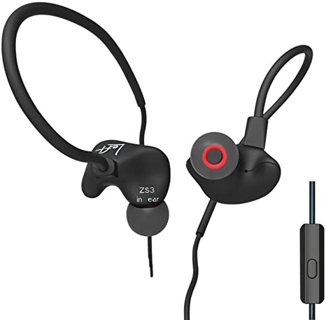 KZ ZS3 Detachable Design HiFi in Ear Stereo Earphones - Black