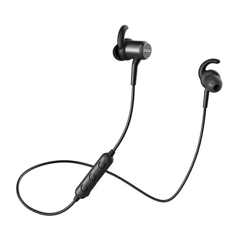 QCY M1C Wireless bluetooth Earphone Magnet Adsorption Noise Cancelling IPX4 Waterproof Headphone from Eco-System - Black