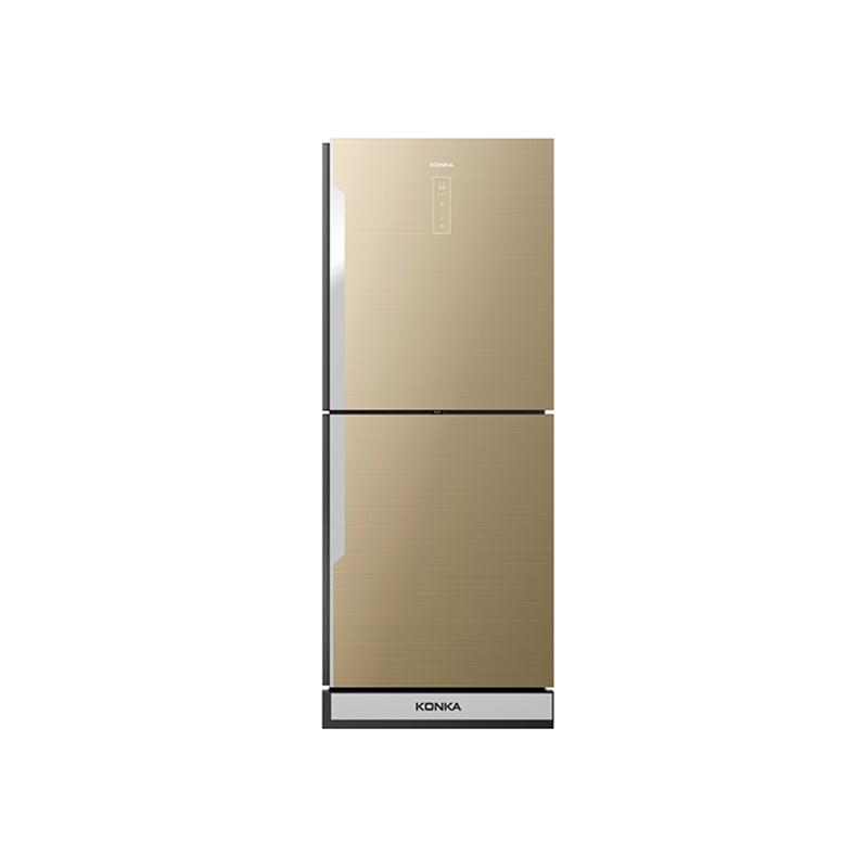 KRT-282EGB-GOLDEN-Electronic Control system with digital display-2Door, Upper Freezer, Glass Door(282 LTR)