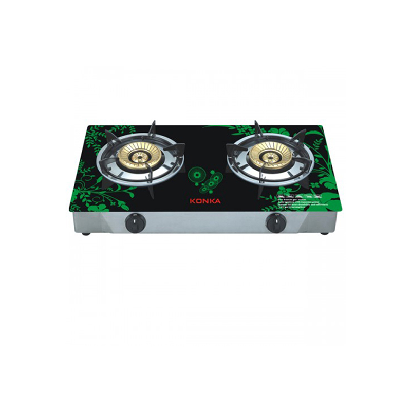 KGNG219JP--KONKA-GAS-STOVE--GLASS-TOP-DOUBLE-BURNER-(NG)-3800