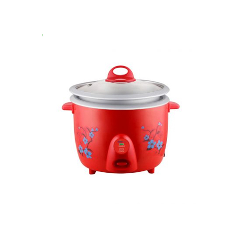 Double Pot Drum Rice Cooker â€“ Red â€“ 1.8 Litre