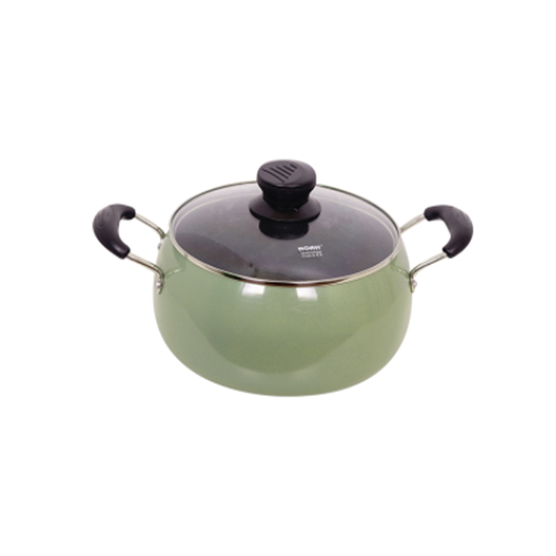 Non-stick Apple Belly Pot: Olive (30.5 cm)