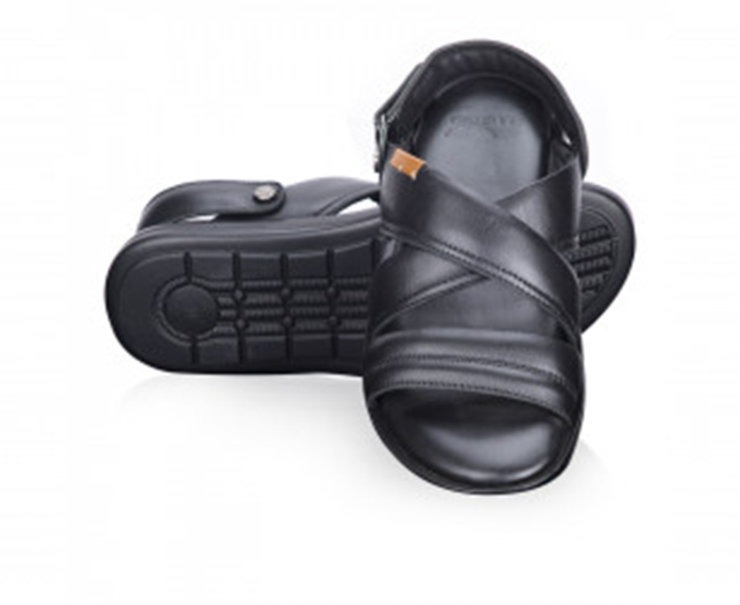 La Gloria Men  Leather Sandal-1908 BLACK