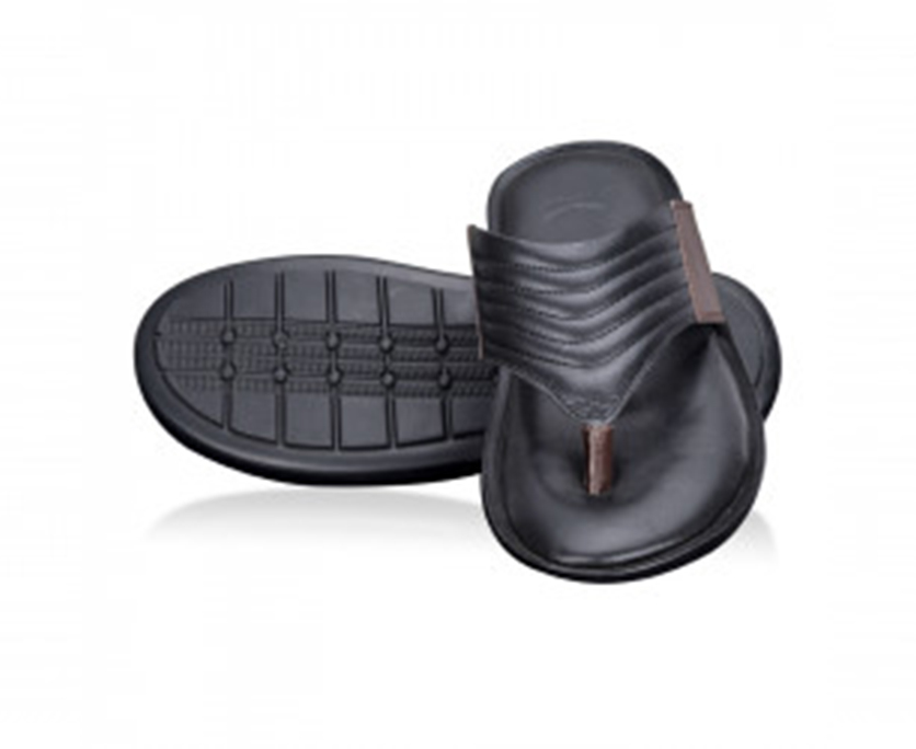 La Gloria Mens Leather Sandal-1942 BLACK