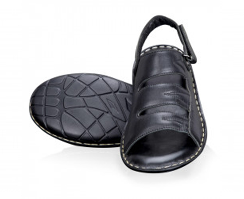 La Gloria Mens Leather Sandal-2003 BLACK