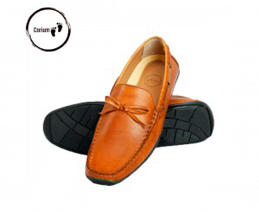 Moccasins With Hand Stitching Loafer-Brown