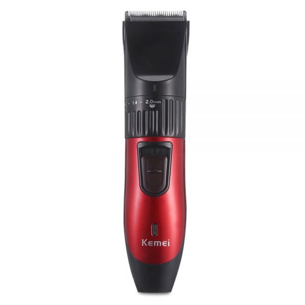 Kemei Rechargeable Hair Clipper Trimmer KM-730 â€“ Black & Red