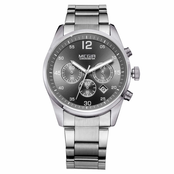 Megir 2010 Menâ€™s Chronograph Watch â€“ Silver