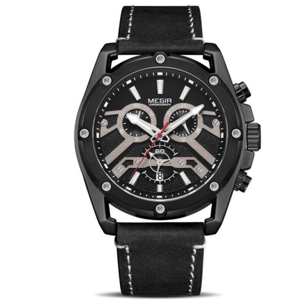 MEGIR 2120 Menâ€™s Quartz Sports Watches â€“ Black