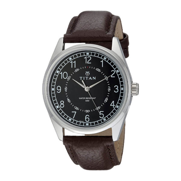 Titan Menâ€™s Watch 1729SL02 â€“ Brown Strap