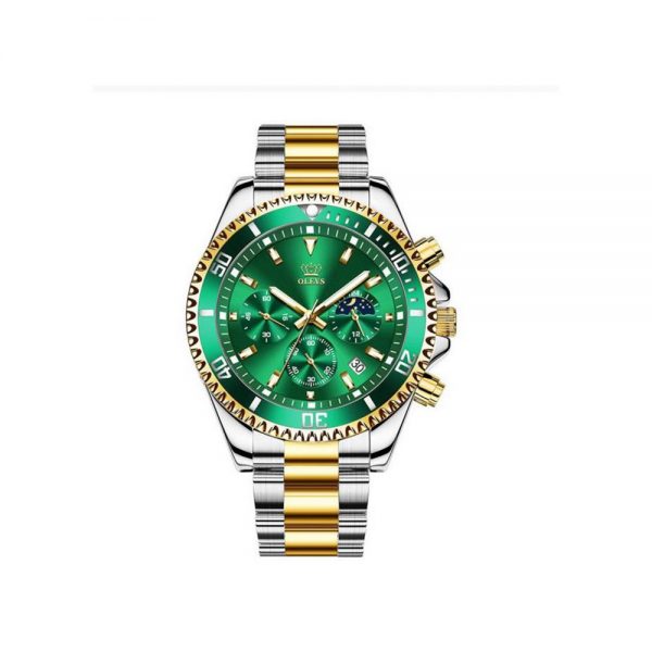 Olevs 2870GLGN Menâ€™s Quartz Watch