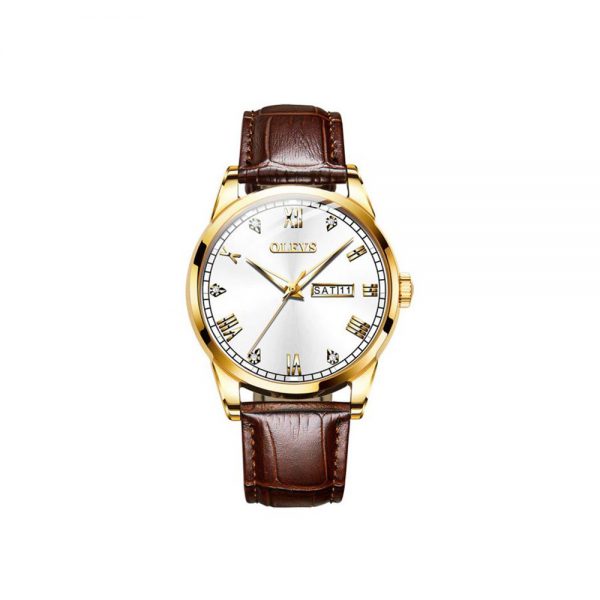 Olevs 6896BRW Menâ€™s Quartz Watch