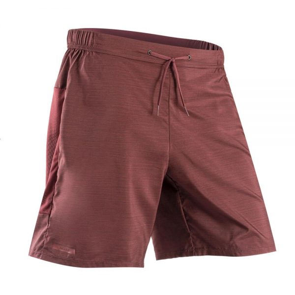 Kalenji Dry+ Menâ€™s Breathable Running Shorts â€“ Mottled Burgundy