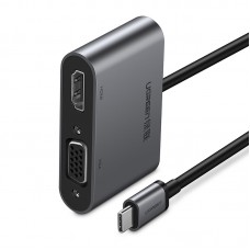 UGreen USB-C to HDMI+VGA Converter with PD Gray