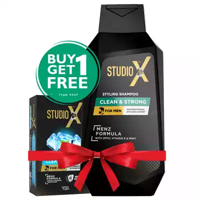studio-x-clean-strong-shampoo-for-men-free-soap-75-ml-175-ml